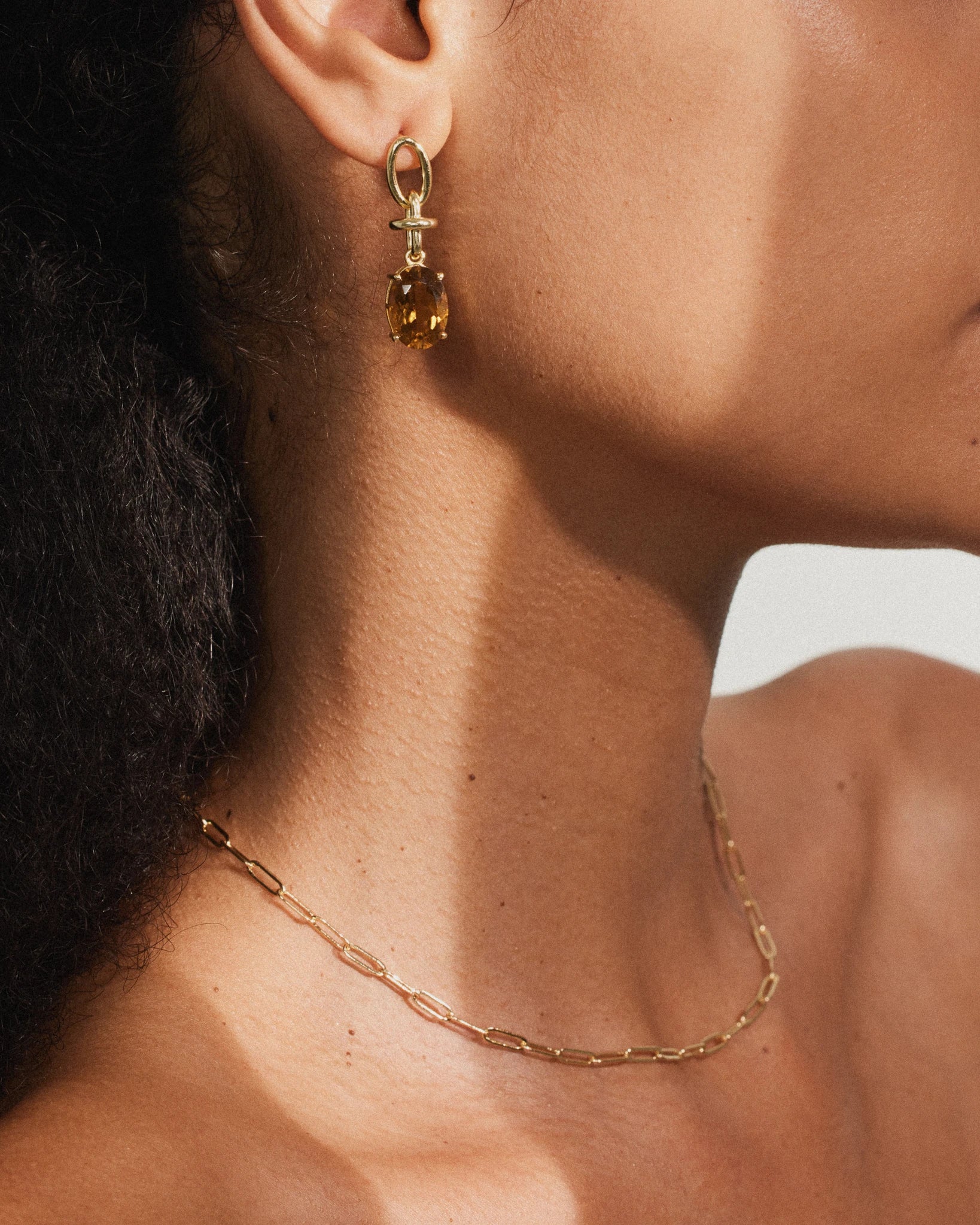 Simply Paperclip Chain Necklace - 14K Gold - Stanza - 2