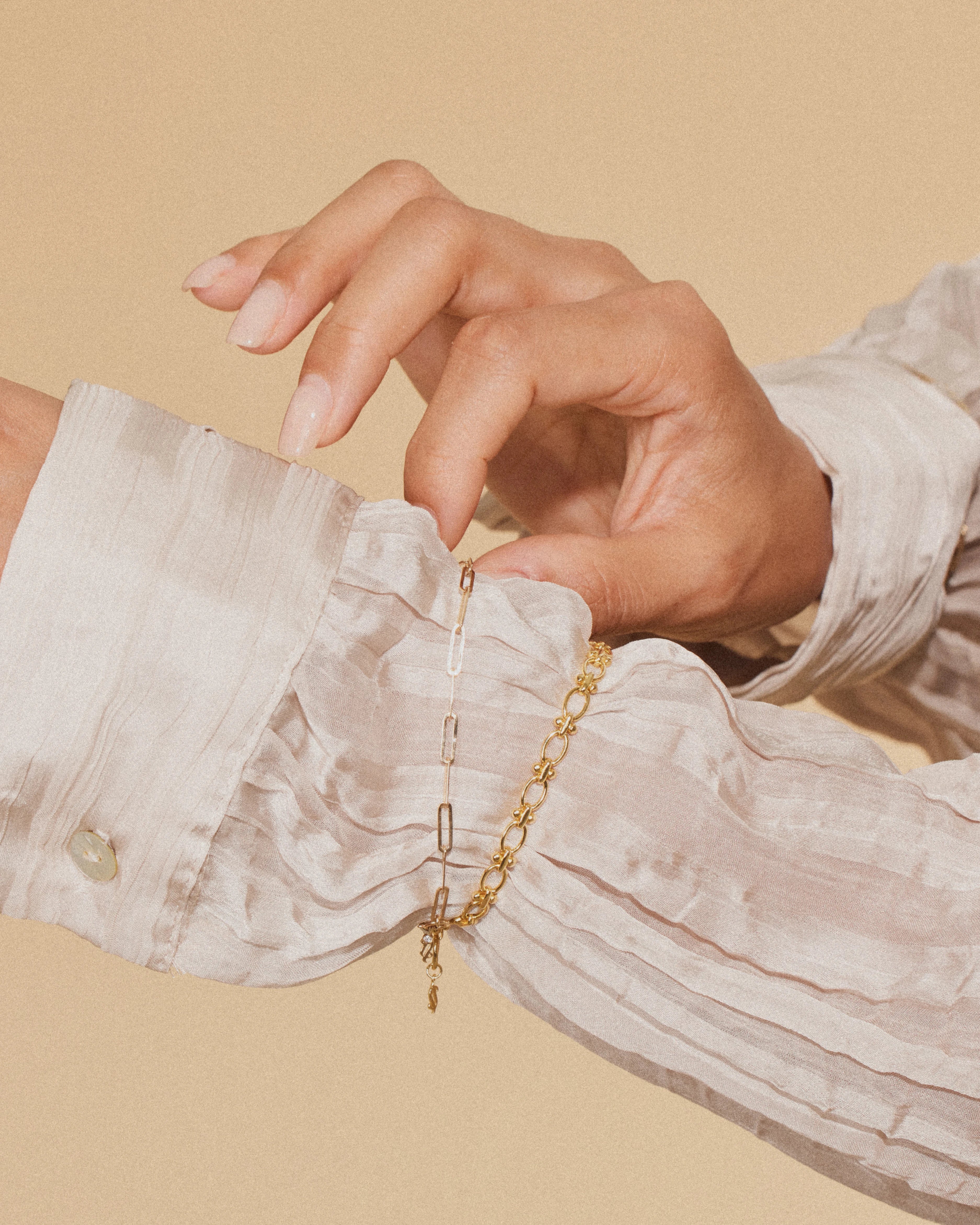 Simply Paperclip Chain Bracelet - 14K Gold - Stanza - 2