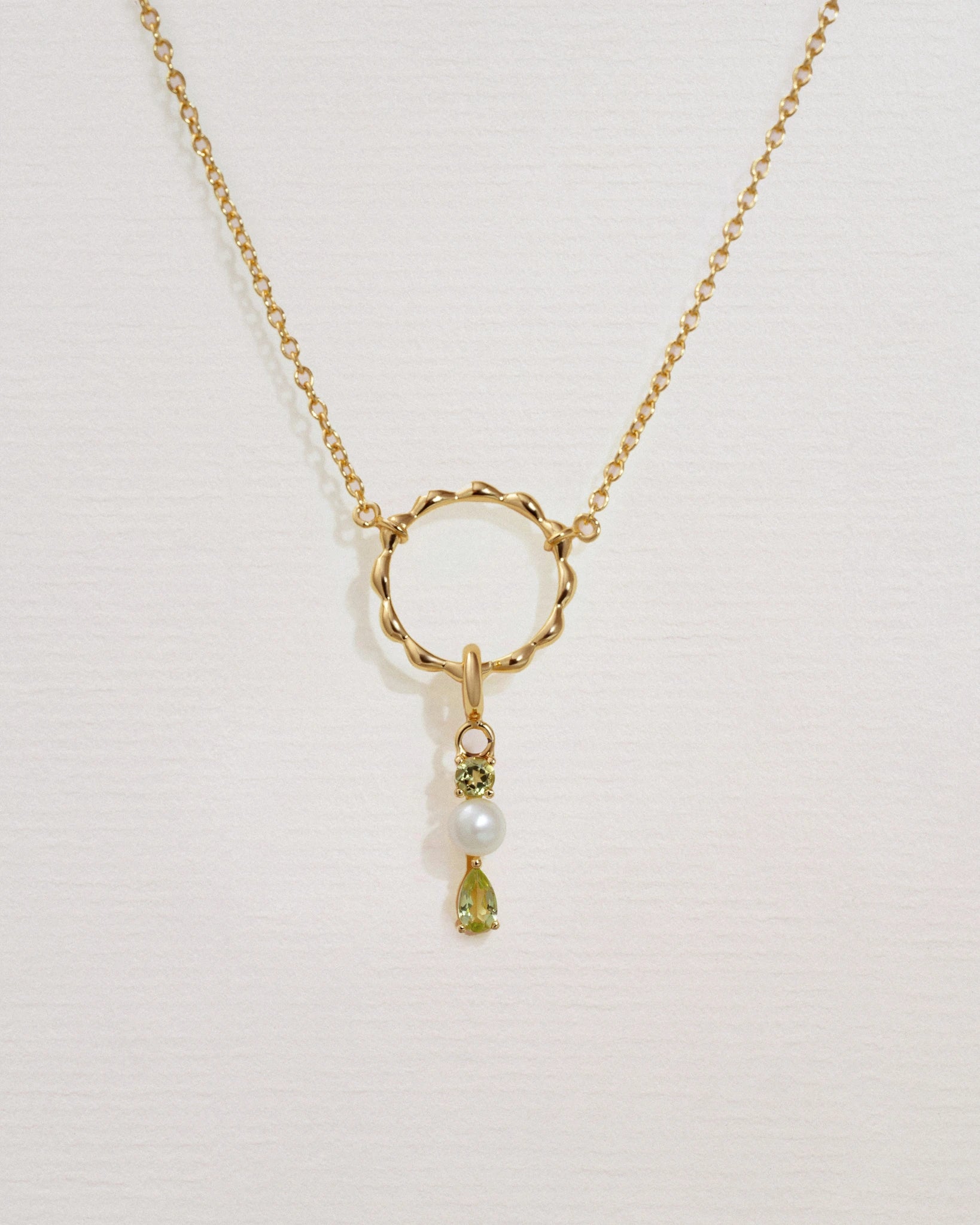 Fated Hoop Necklace - 18k Gold Plated - Stanza - 1