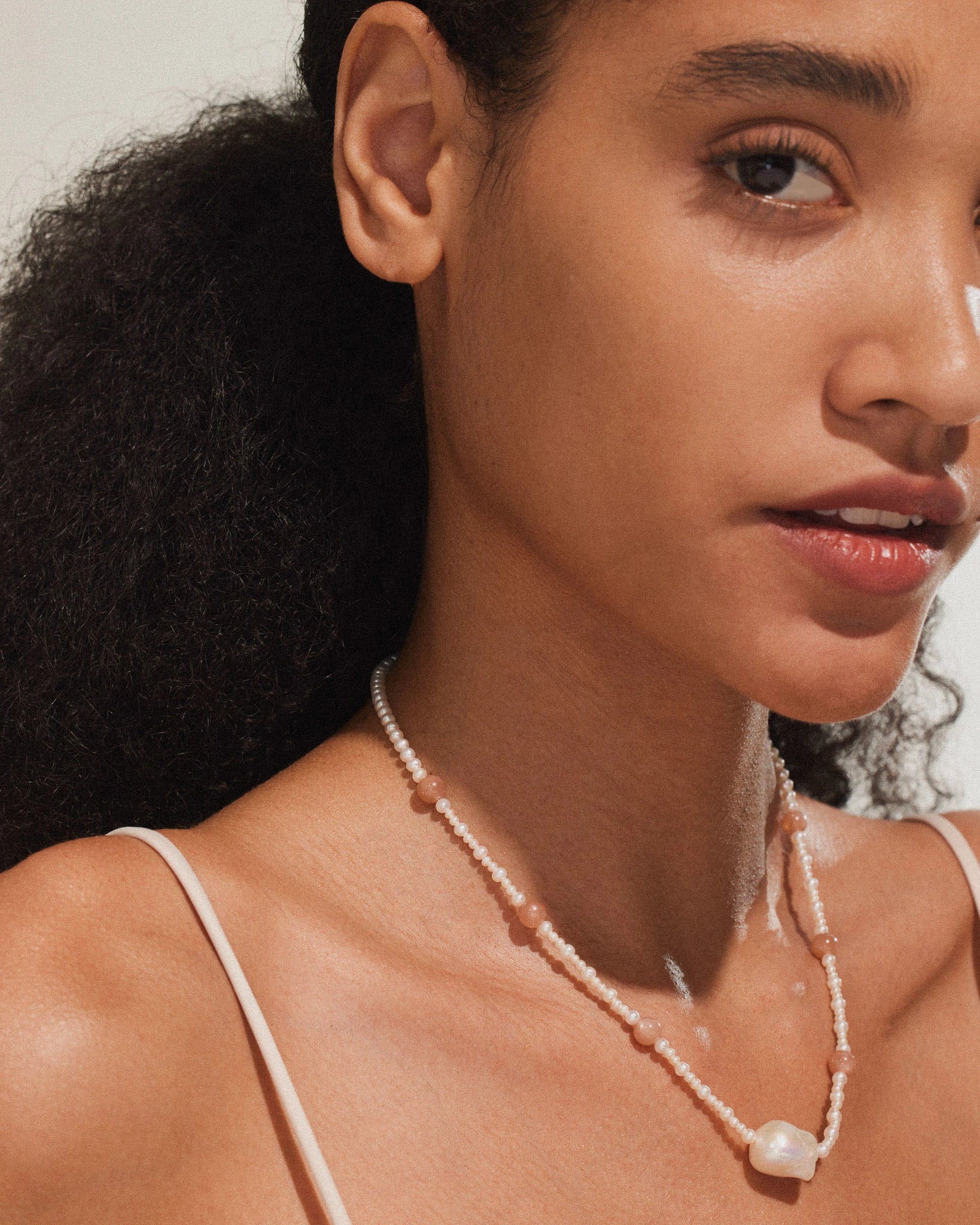 Ember Pearl Necklace - 15 - 17inches - Stanza - 2