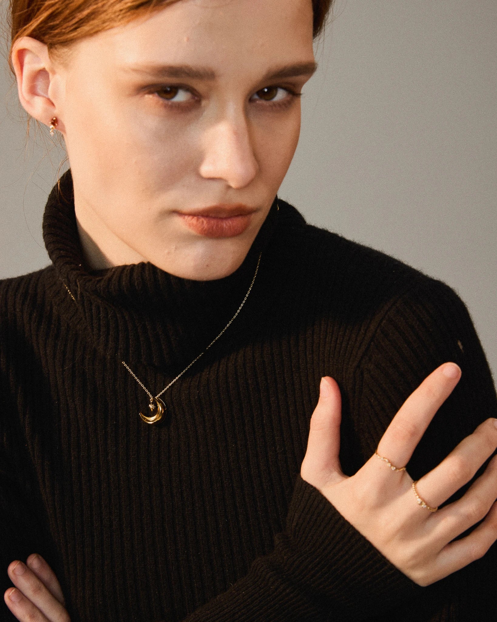 Moonturn Necklace - Gold - plated - Stanza - 2