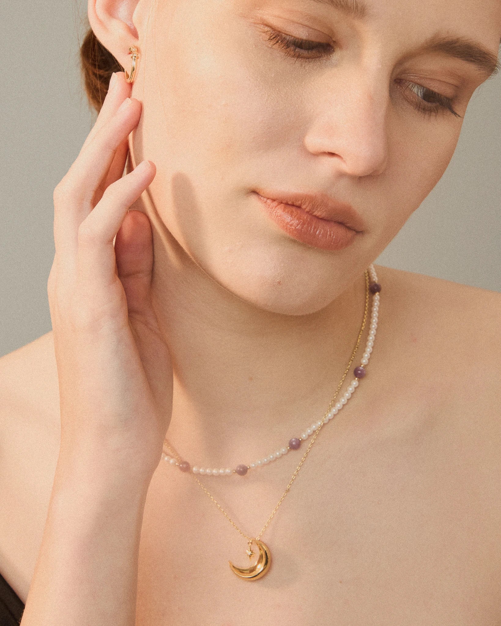 Moonturn Necklace - Gold - plated - Stanza - 5