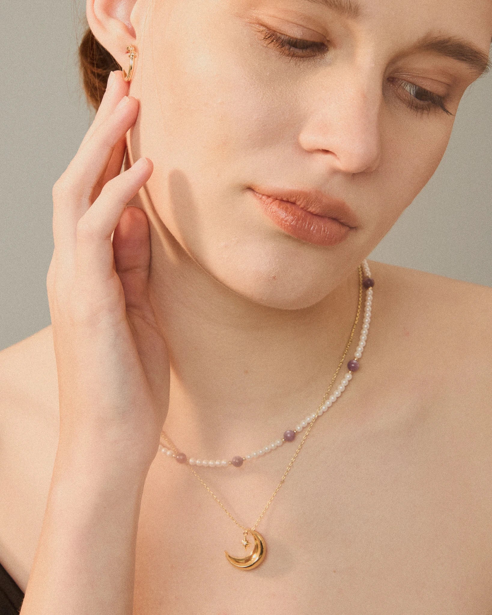 Moonturn Necklace - Gold - plated - Stanza - 5