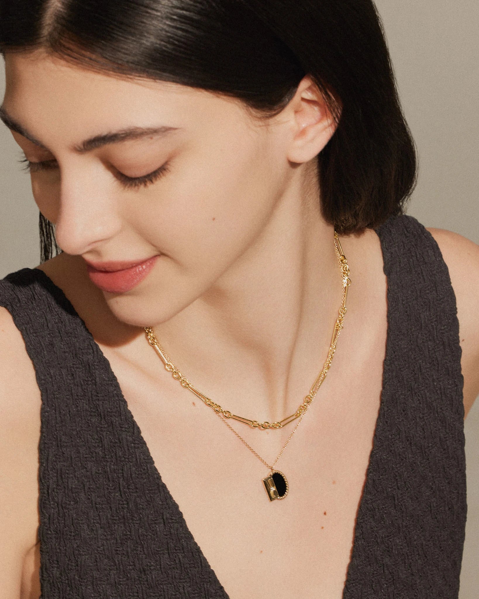 Gilded link necklace