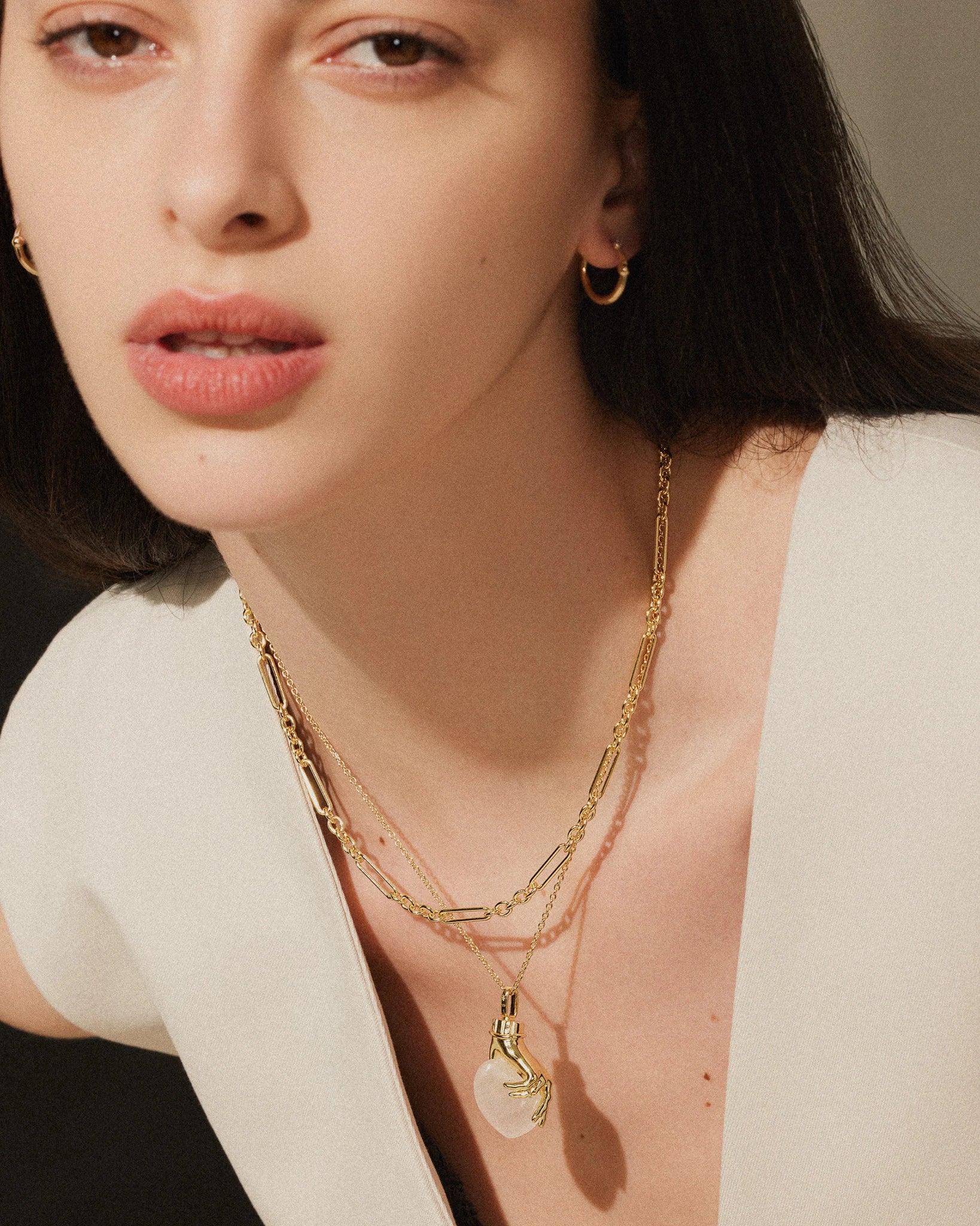 Gilded link necklace