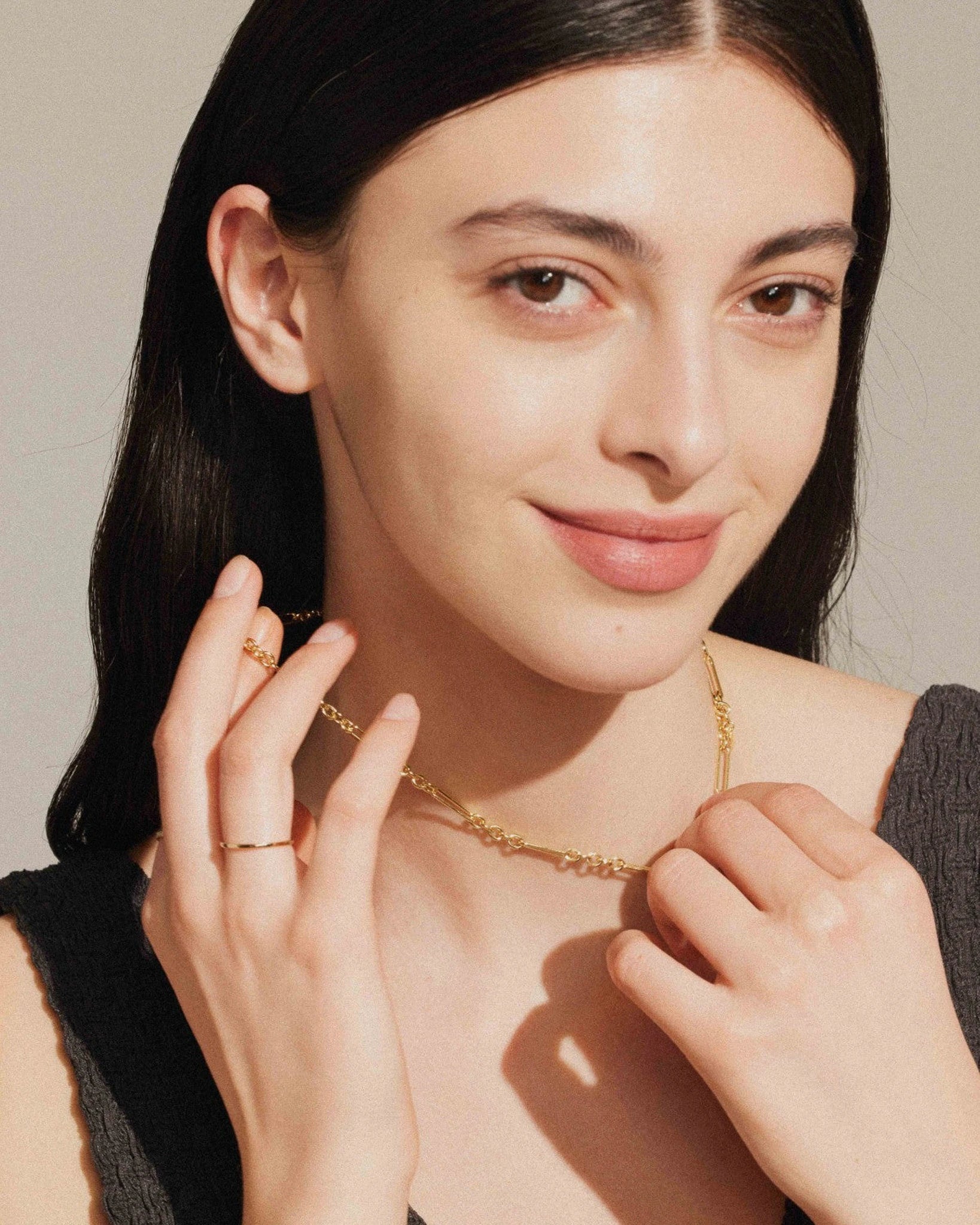 Gilded link necklace