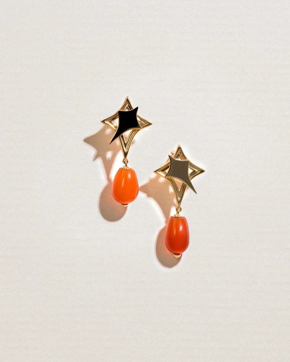Starlight Soirée Drop Earrings - 14k gold - Stanza - 1