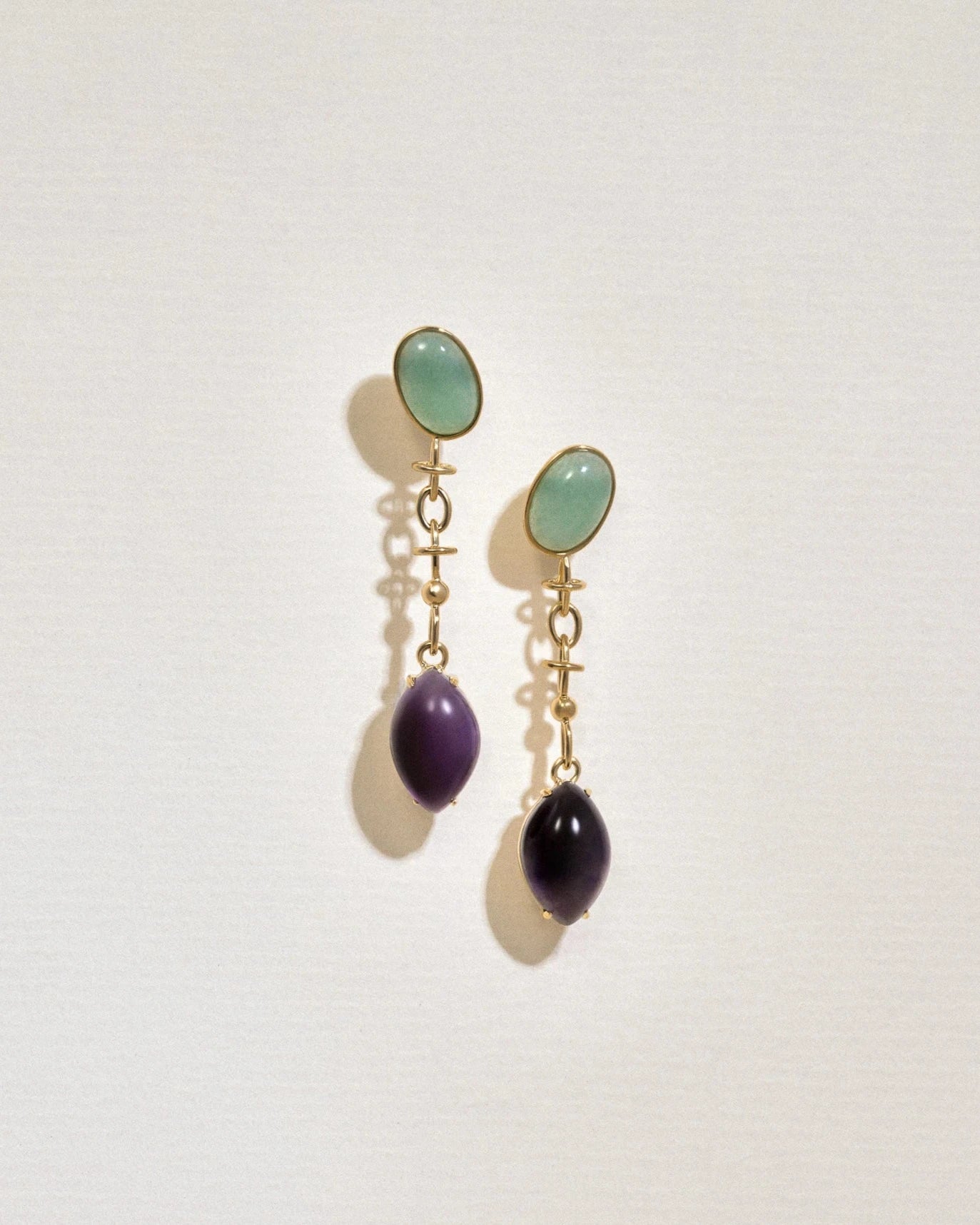 Treasured Tears Dangle Earrings - 18k Gold Plated - Stanza - 1