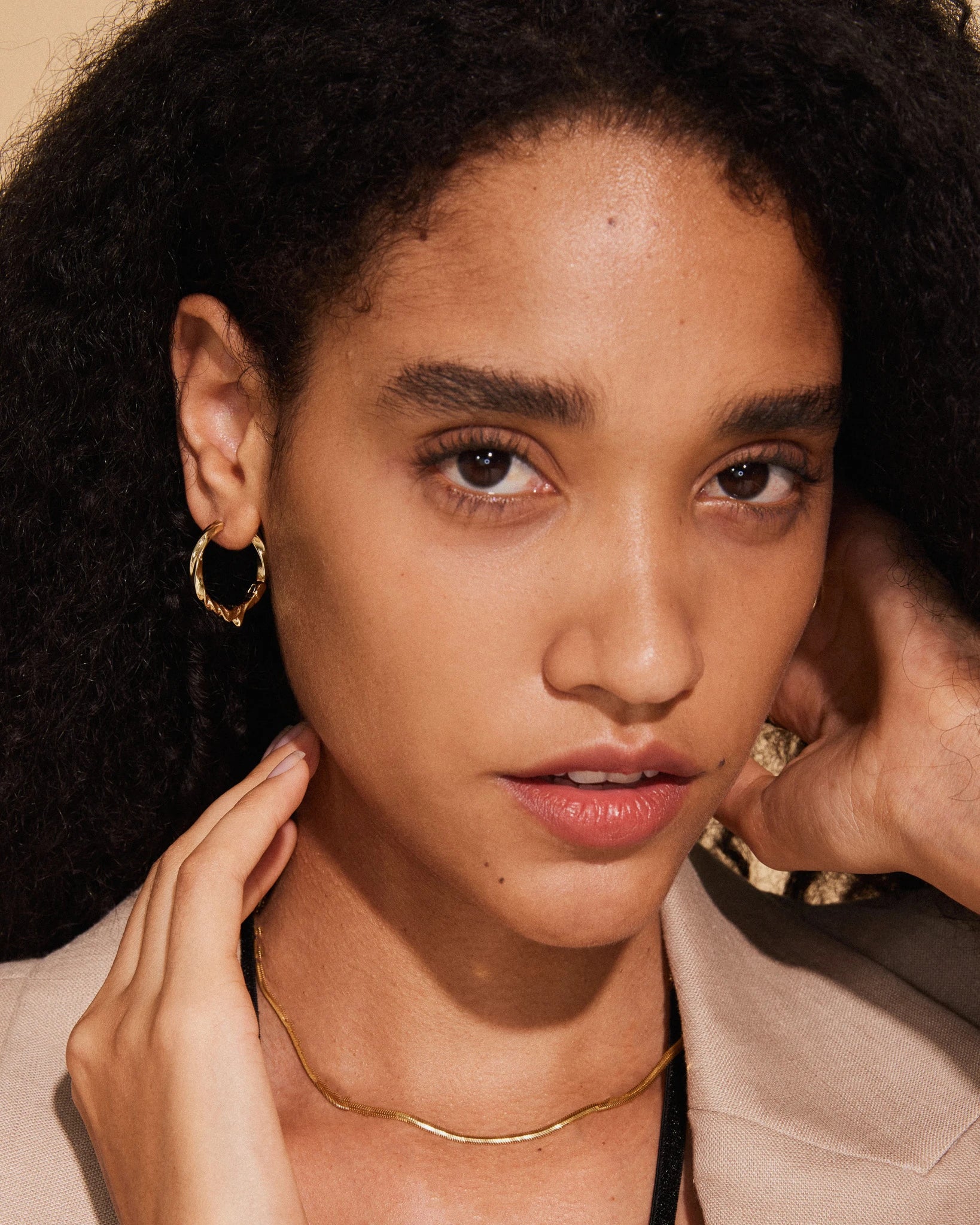 Falling Water Hoops - 18k Gold Plated - Stanza - 3