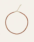 Crimson Rose Beaded Necklace - Gold - plated - Stanza - 1