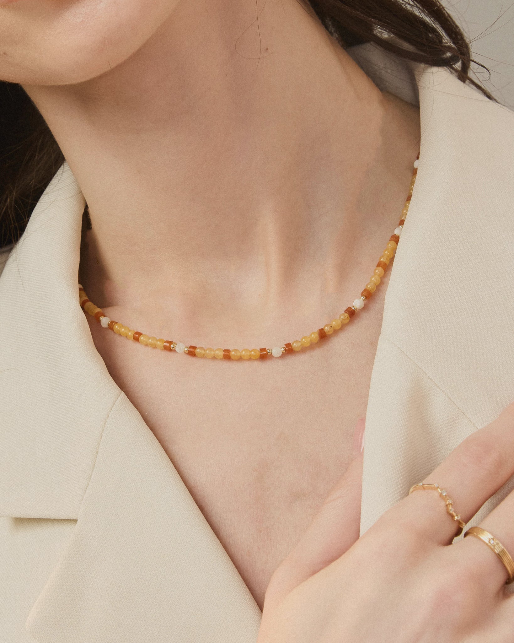 Midday Glow Beaded Necklace - Stanza - 2