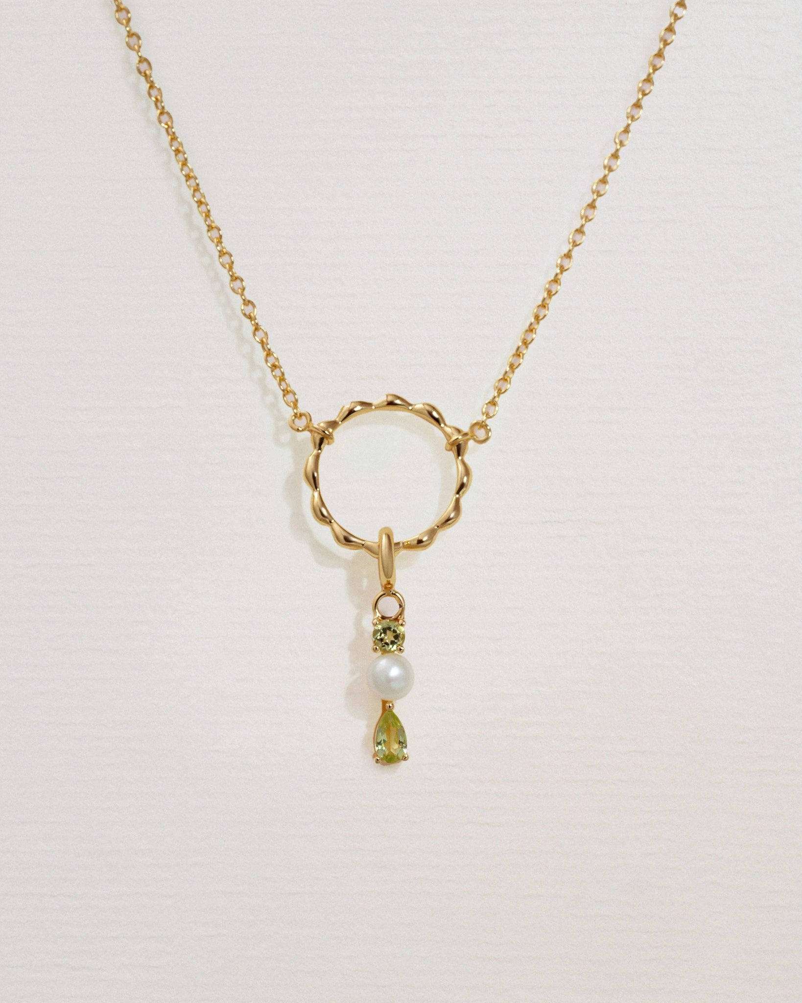 Fated Hoop Necklace - 18k Gold Plated - Stanza - 1