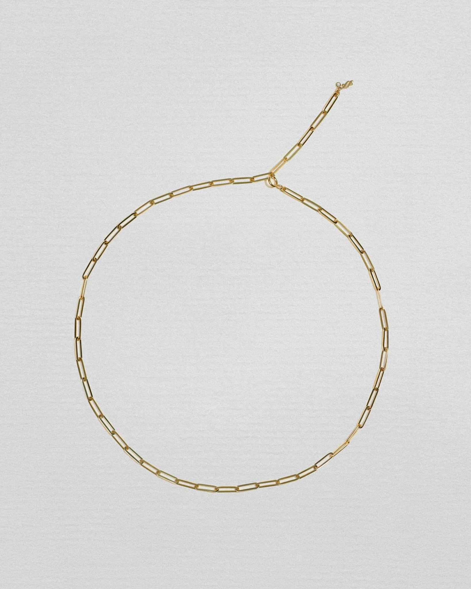 Simply Paperclip Chain Necklace - 14K Gold - Stanza - 1