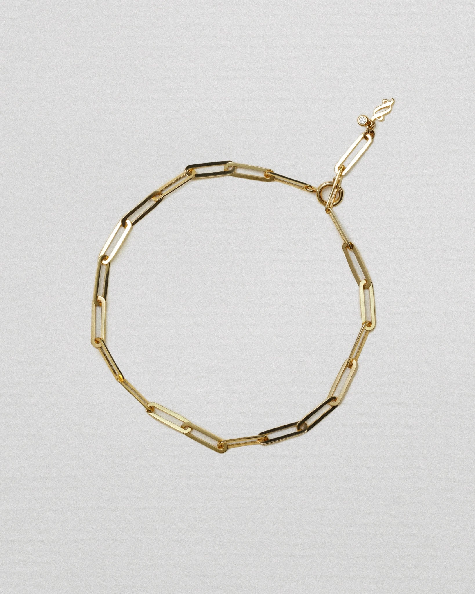Simply Paperclip Chain Bracelet - 14K Gold - Stanza - 1