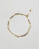 Simply Paperclip Chain Bracelet - 14K Gold - Stanza - 1