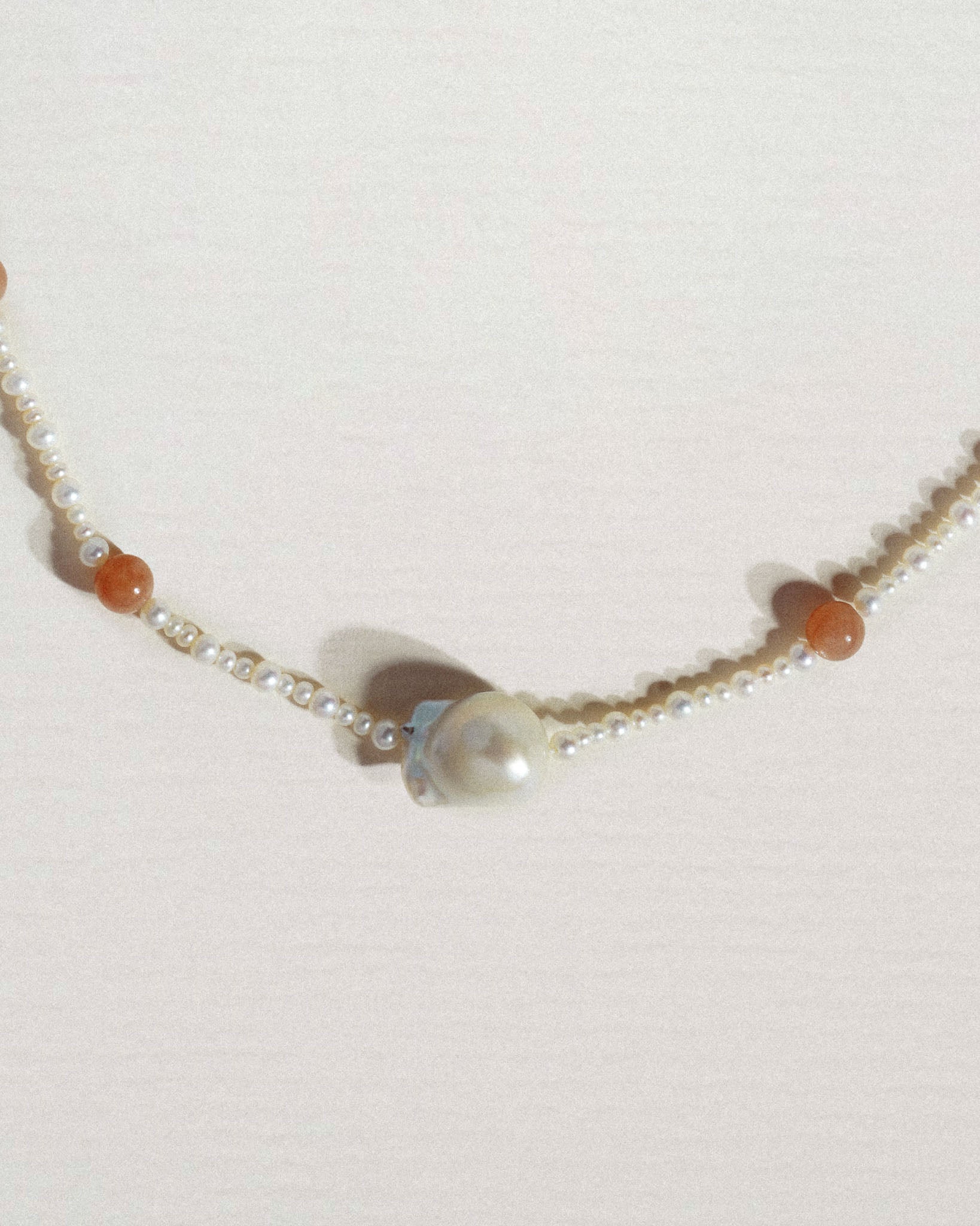 Ember Pearl Necklace - 15 - 17inches - Stanza - 1