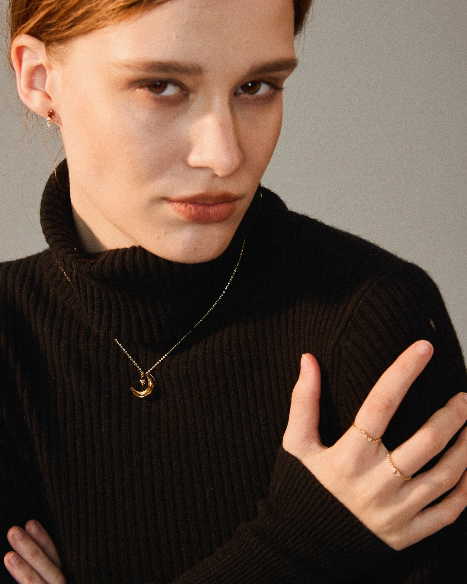 Moonturn Necklace - Gold - plated - Stanza - 2