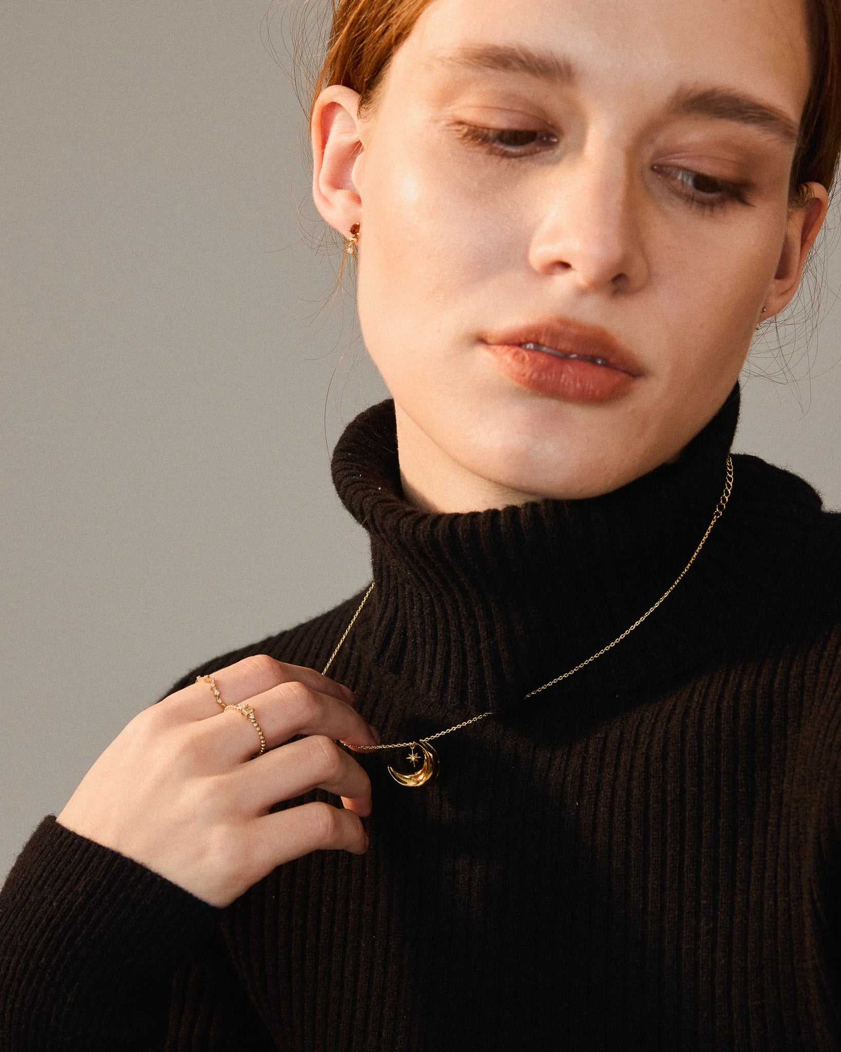 Moonturn Necklace - Gold - plated - Stanza - 4