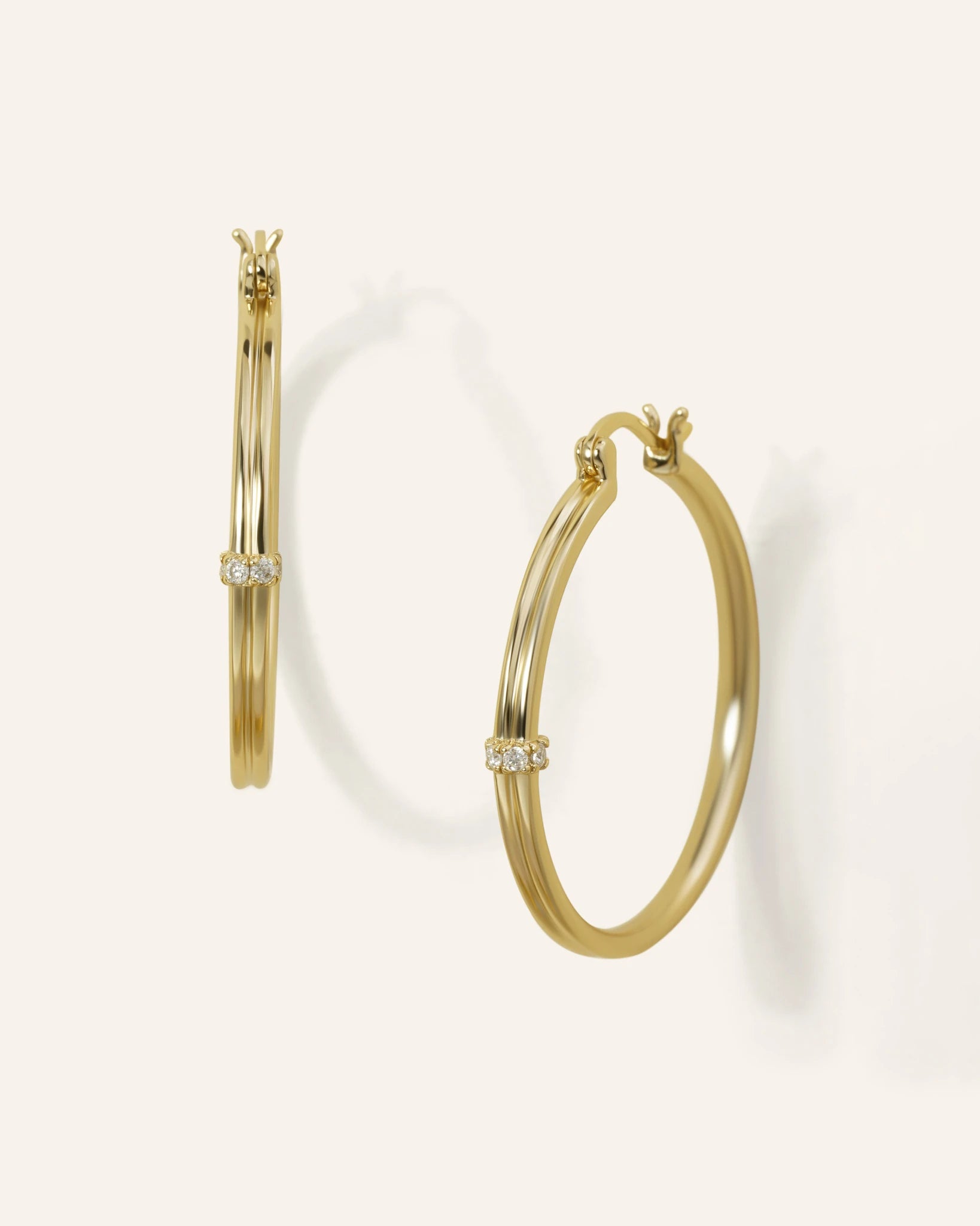 Orbit Hoops - Gold - plated - Stanza - 1