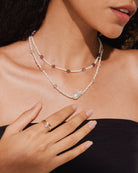 Scarlet Pearl Necklace - 15 - 17inches - Stanza - 2