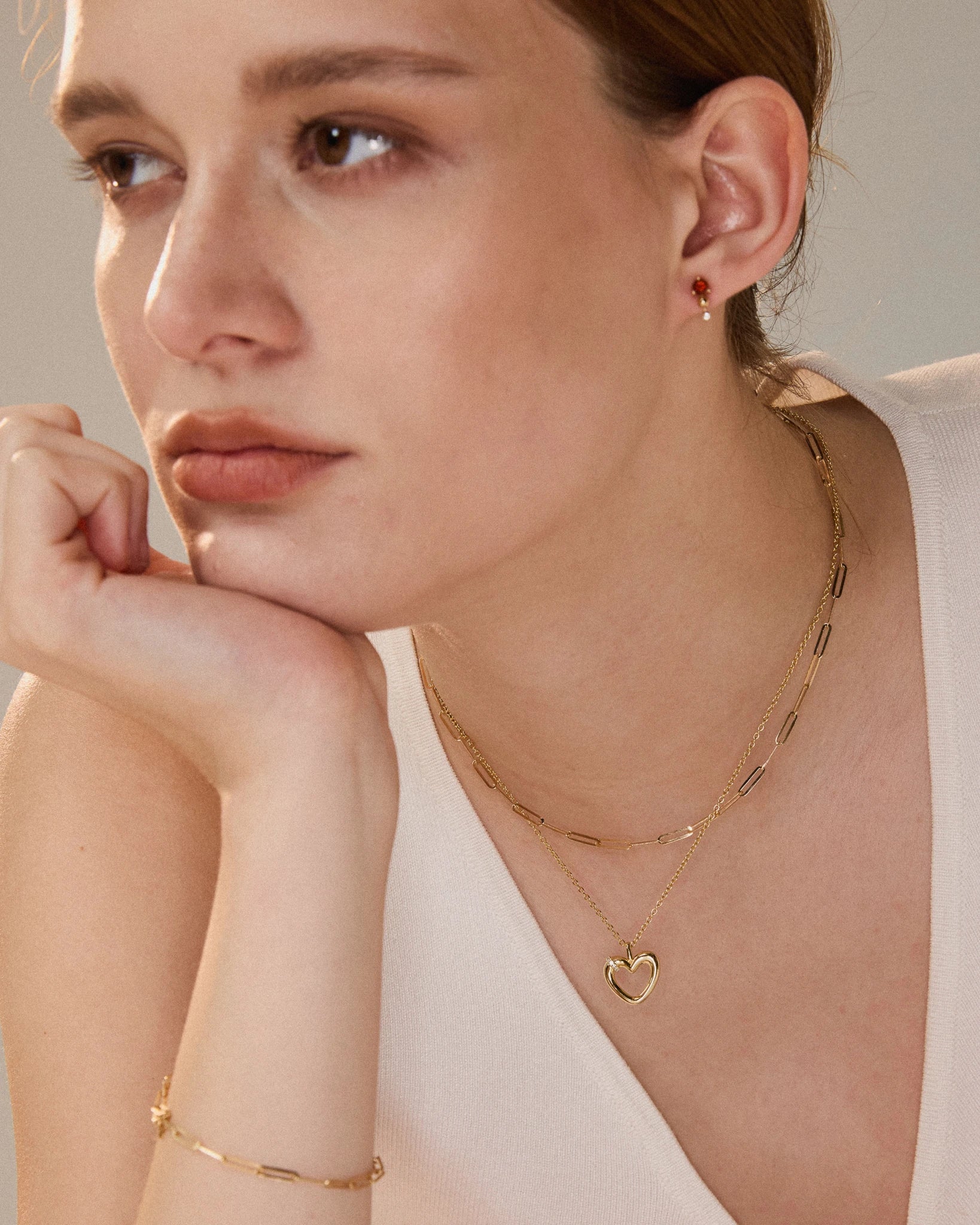 True Heart Necklace - Gold - plated - Stanza - 3