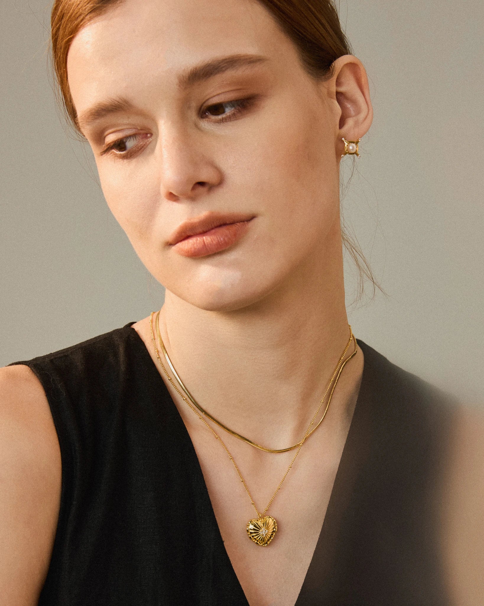 Wild Heart Dual - sided Necklace - Gold Plated - Stanza - 2