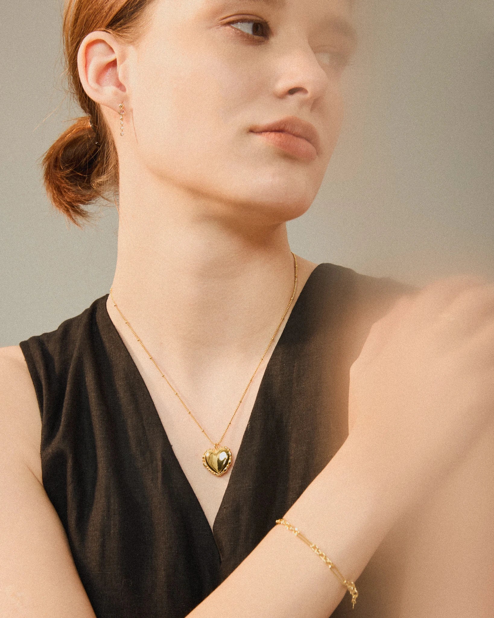 Wild Heart Dual - sided Necklace - Gold Plated - Stanza - 5