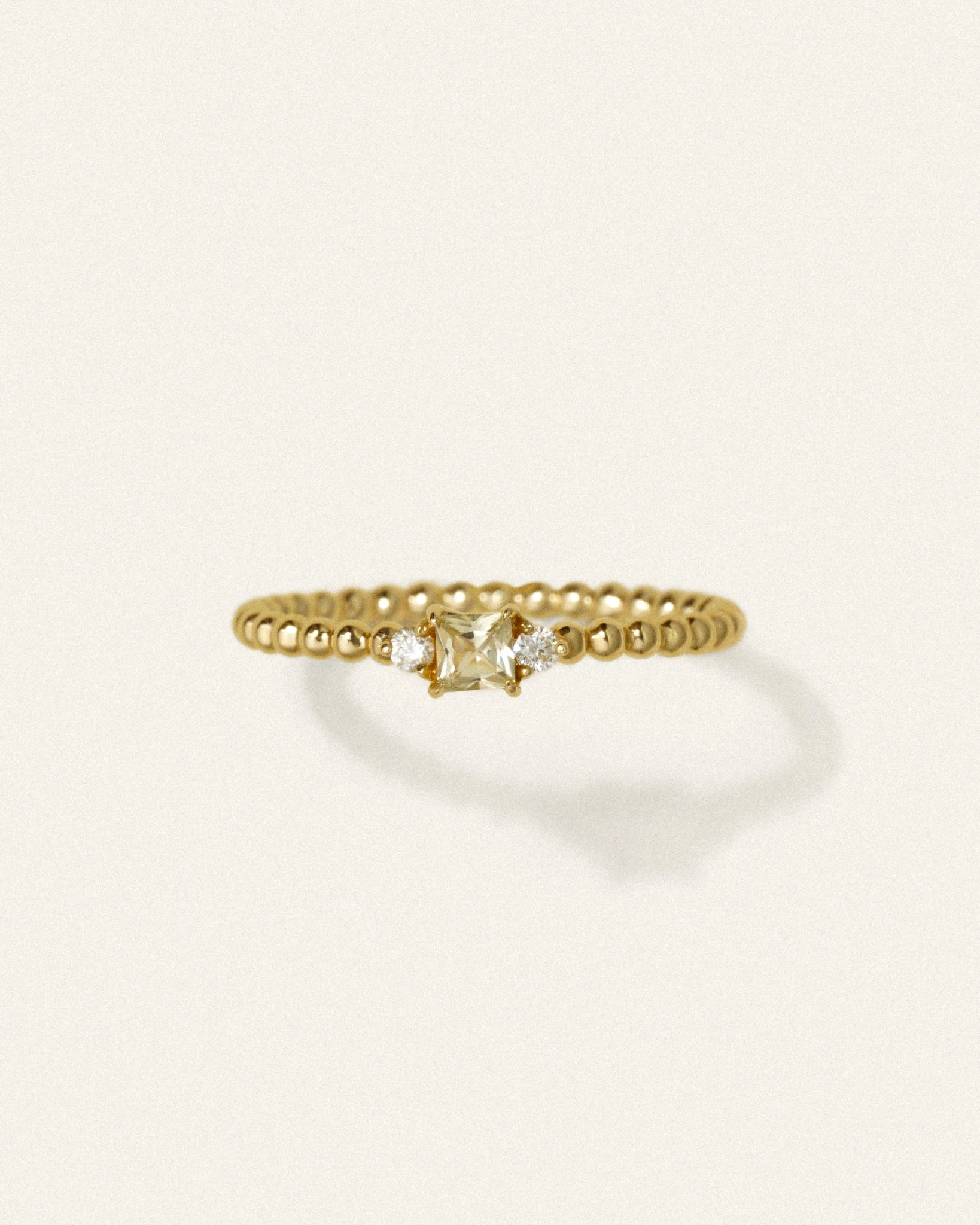 Simply Beaded Three - stone Ring - 5 - Stanza - 1