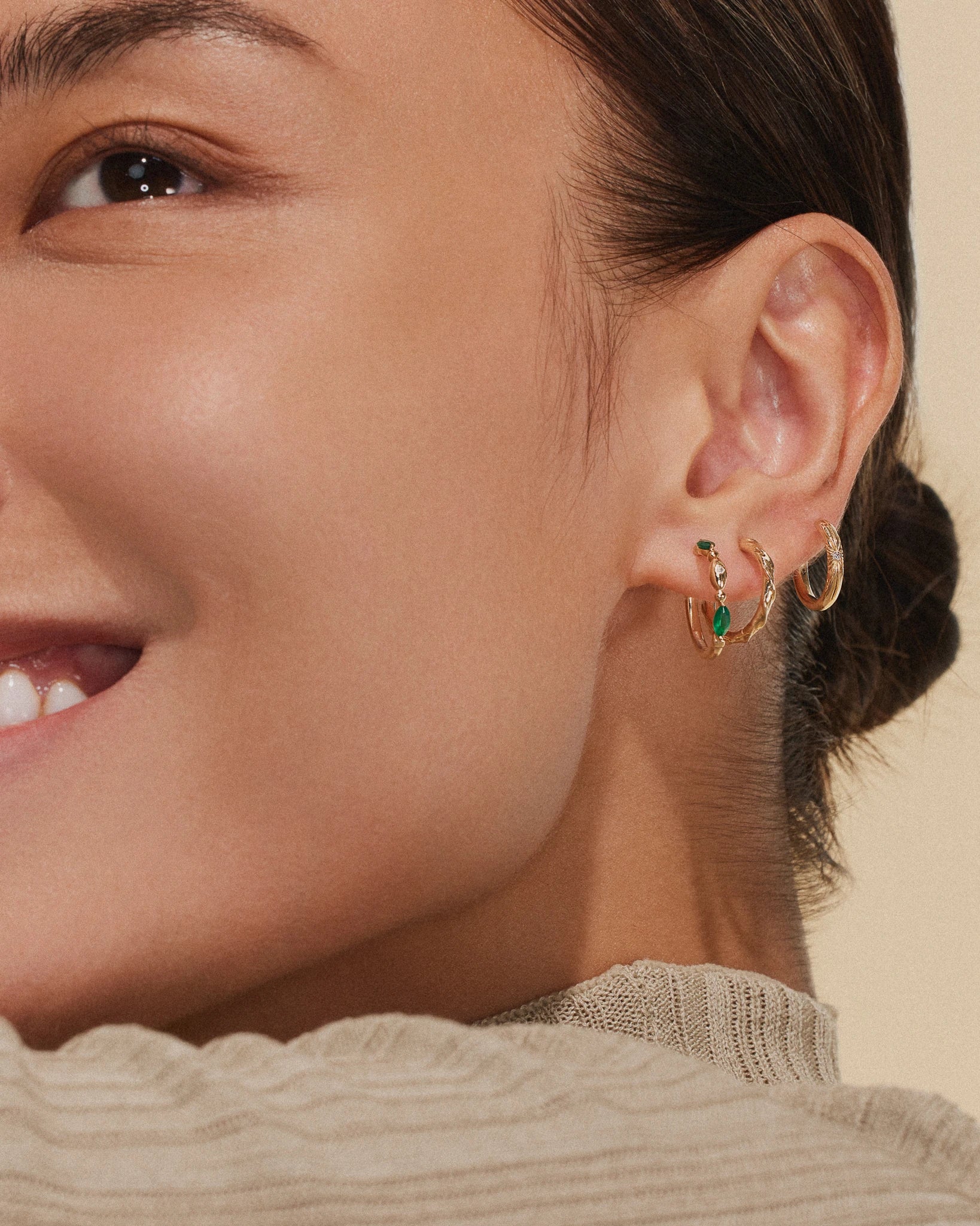 Dew Hoops - 14K Gold - Stanza - 6