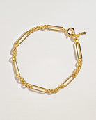 Gilded Link Bracelet - 7 inches - Stanza - 1