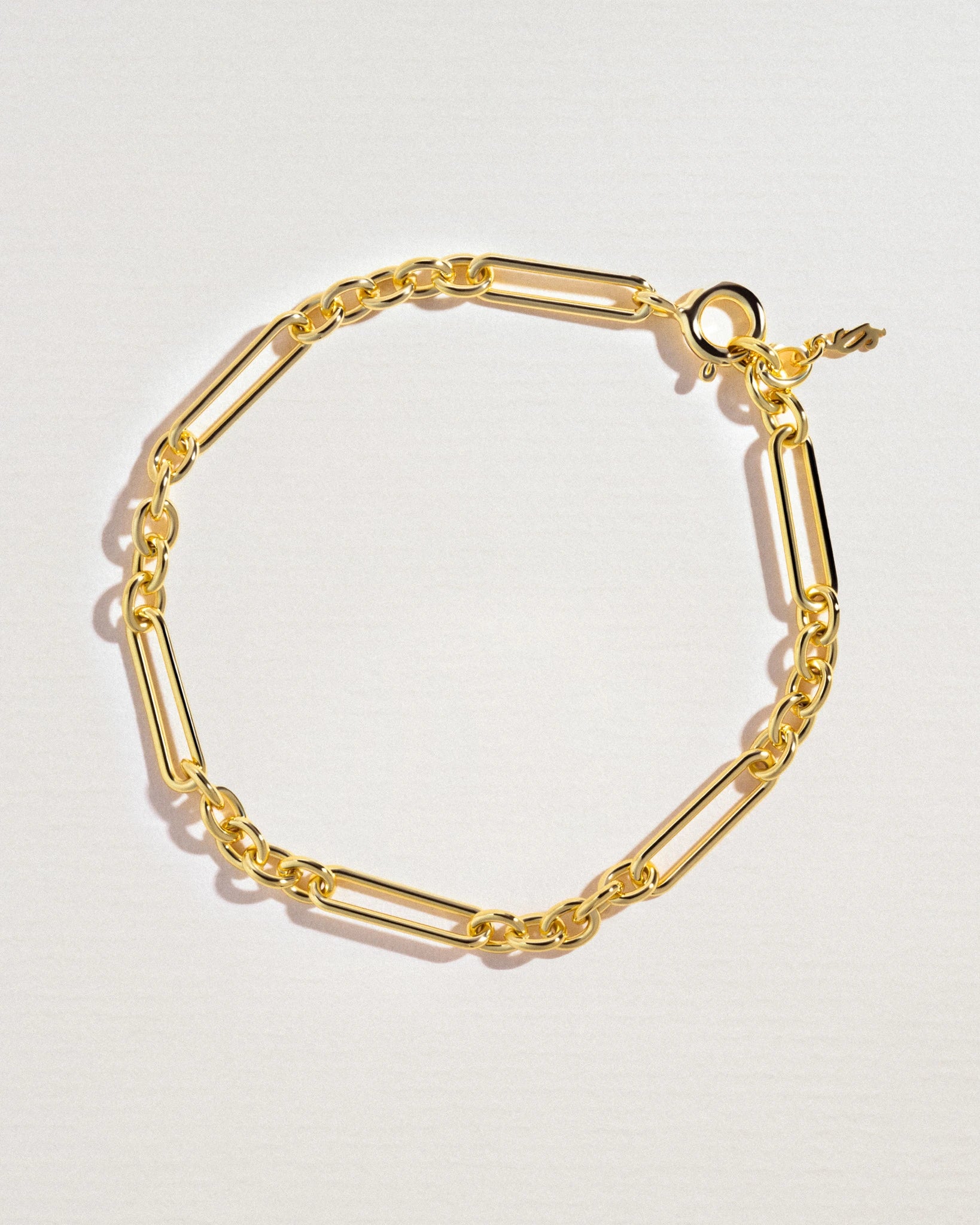 Gilded Link Bracelet - 7 inches - Stanza - 1