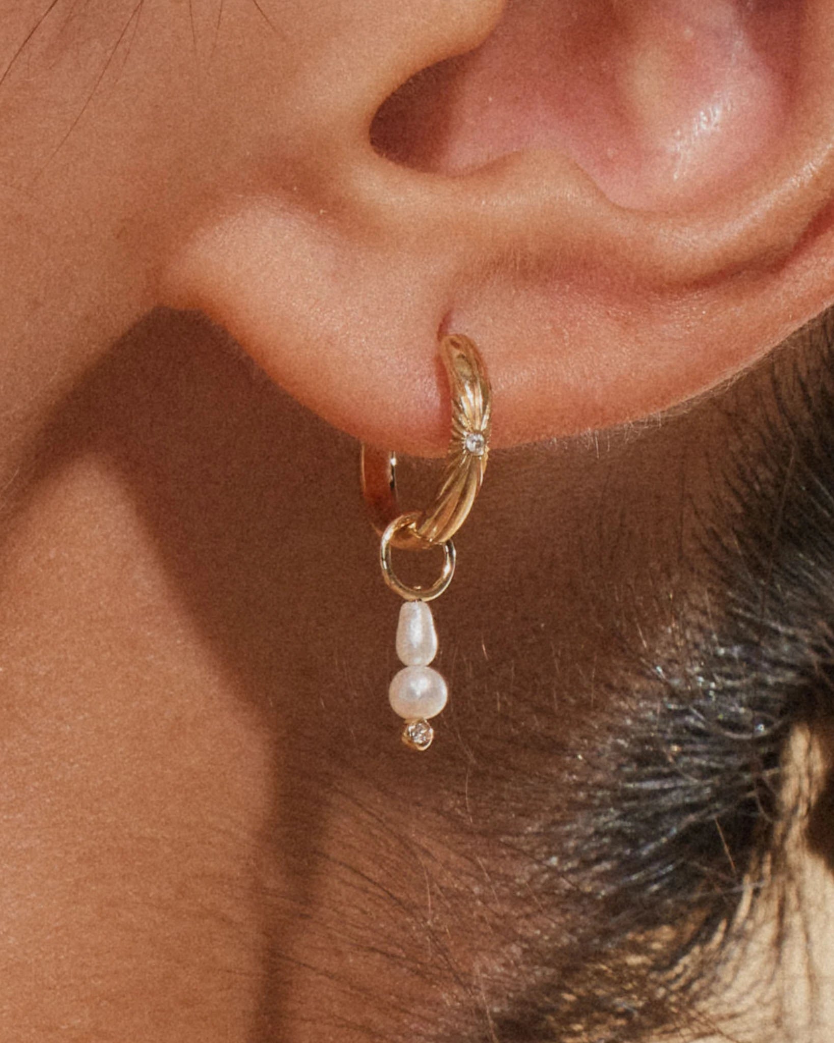 Sonnet Hoop Charm - 14K Gold - Stanza - 2