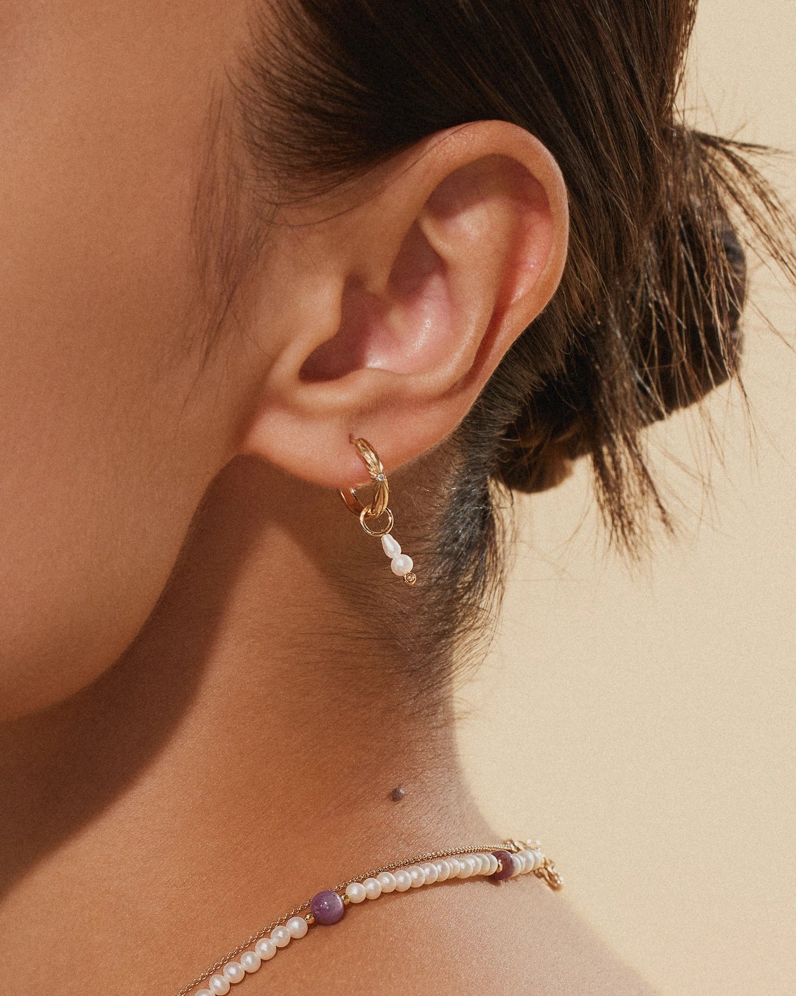 Sonnet Hoop Charm - 14K Gold - Stanza - 3