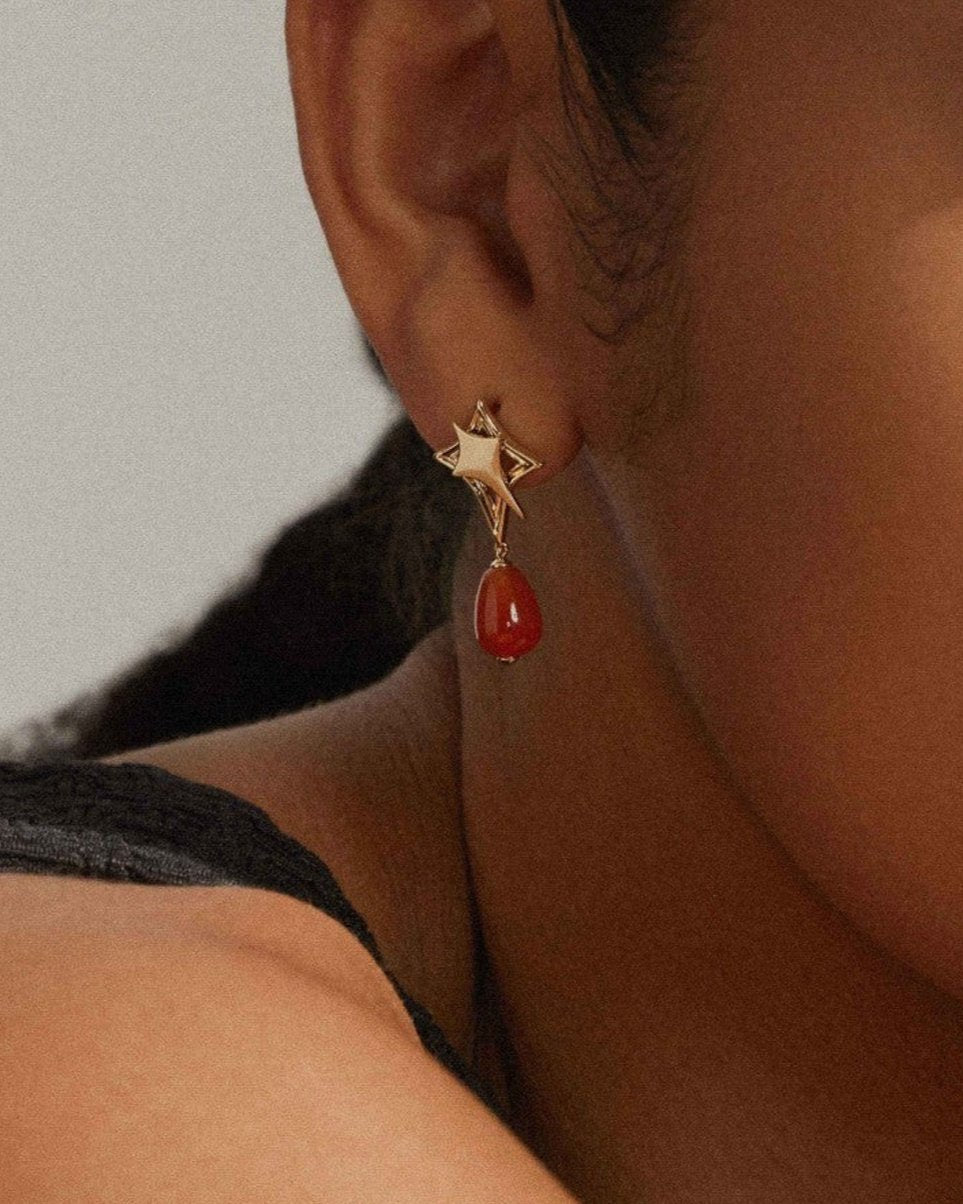 Starlight Soirée Drop Earrings - 14k gold - Stanza - 2