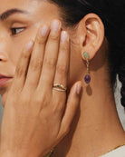 Treasured Tears Dangle Earrings - 18k Gold Plated - Stanza - 4